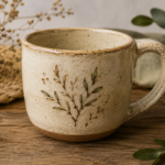 Taza Artesanal Botánica de Cerámica